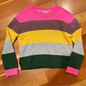 Mini Boden kids colorful striped sweater 8/9